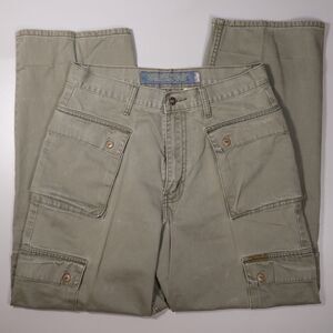 Vintage Levi’s Silvertab Cargo Pants Green Military Wide Mens 31x32